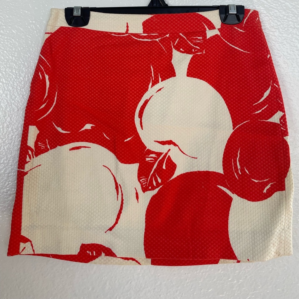 J Crew Apple Print Mini Skirt- Size 2